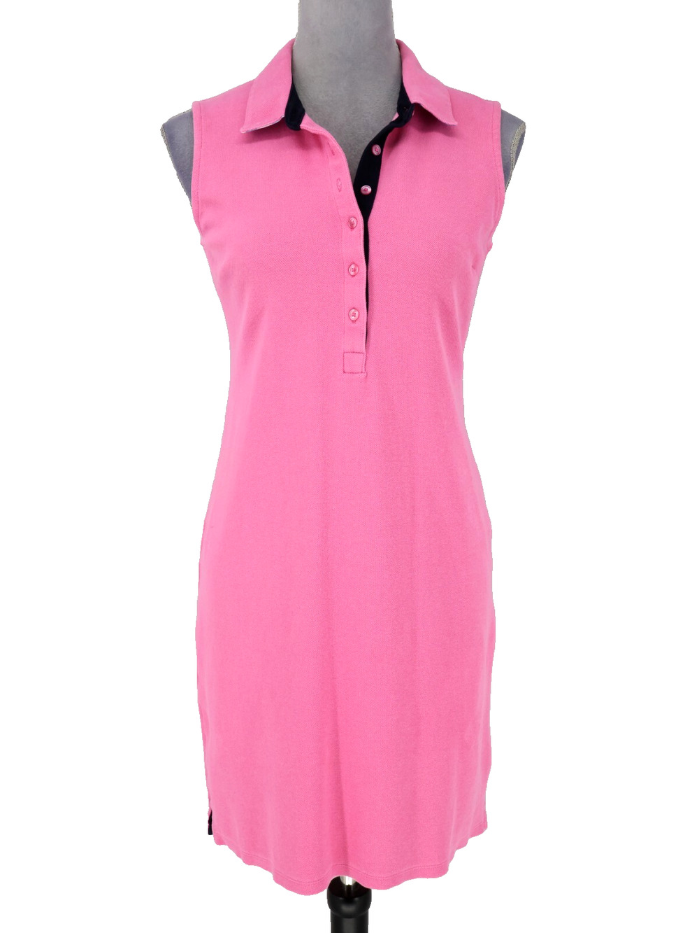 Talbots Dress Womens Small Pink Cotton Blend T-shirt Sleeveless Beach Resort